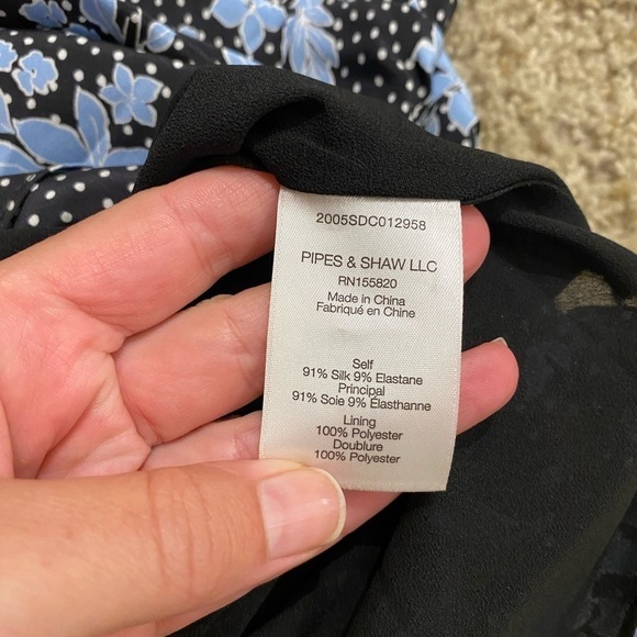 Veronica Beard Women’s Chana Polka Dot Floral Dress Black Size 2 Silk Blend - Picture 9 of 9